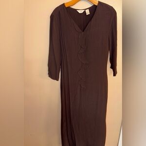 J Jill brown rayon dress petite small
